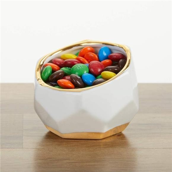 Geometric Ceramic Planters Decorative Bowls (Set of 2) Trinket Dish, Home, Room - Picture 4 of 6